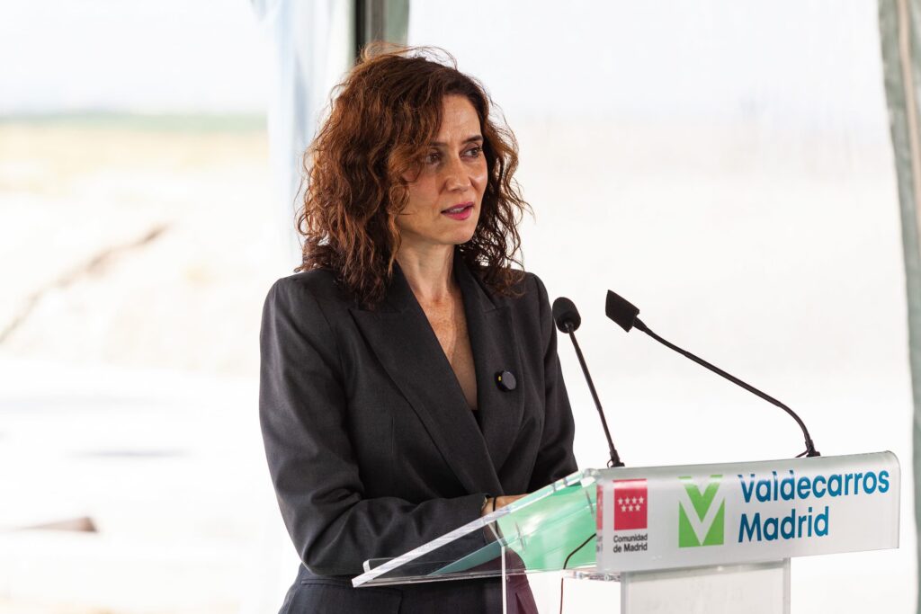 Valdecarros | Isabel Díaz Ayuso: “Valdecarros será el barrio del futuro de Madrid, el más pujante y uno de los más atractivos de Europa” Visita de Isabel Dïaz Ayuso a Valdecarros tras la reparcelación, en su discurso